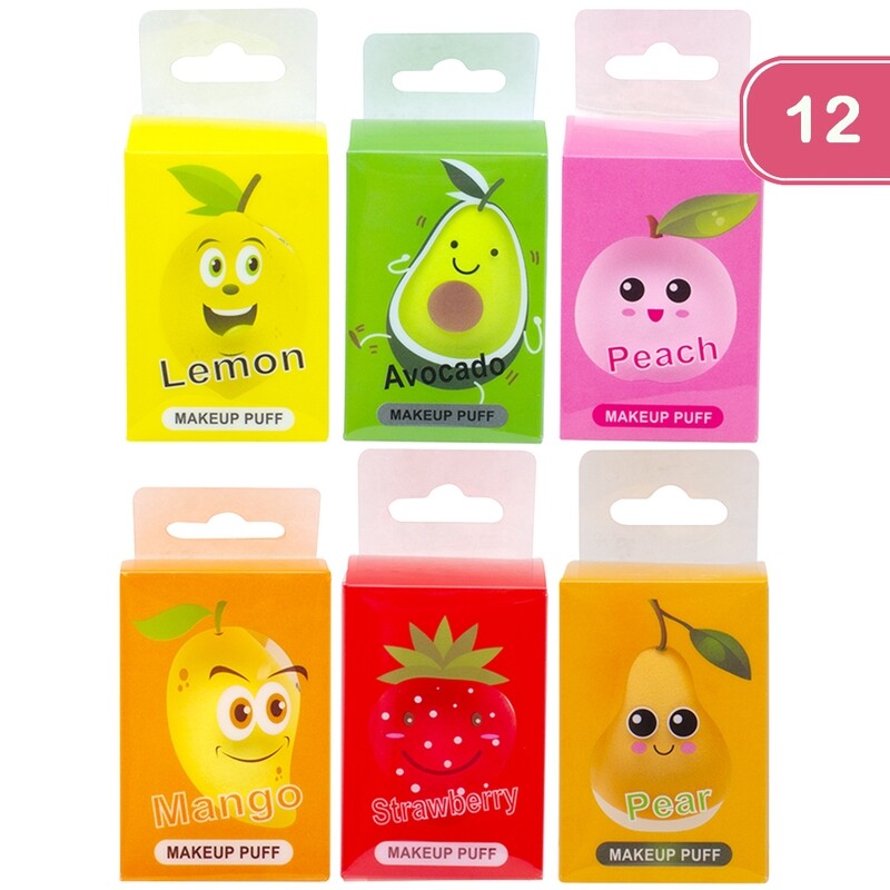 Colored Makeup Puff  (asst fruits)