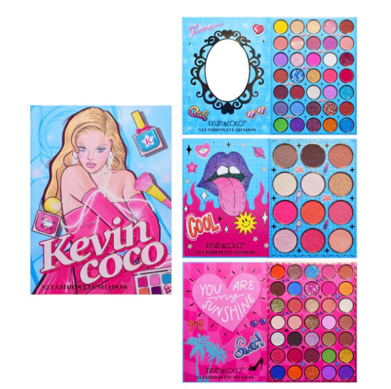 Kevin &amp; Coco Heart Earrings 82 Color Fashion Eyeshadow Palette