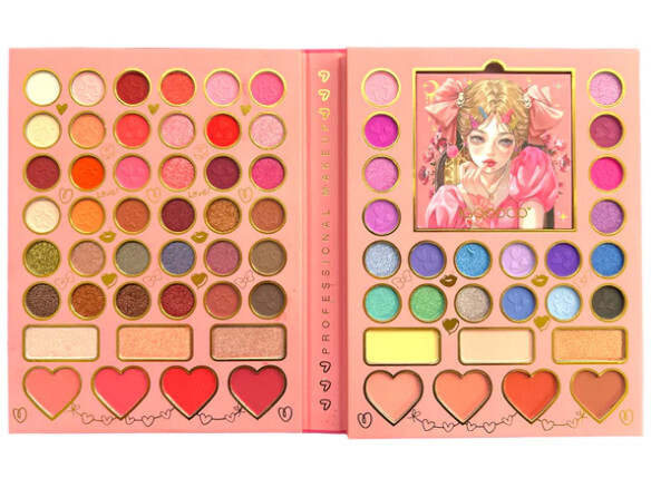 KEVIN&amp;COCO Red Skirt 55 Color Eyeshadow and Face Palette