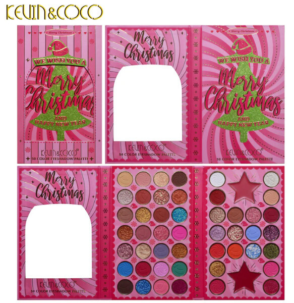 KEVIN &amp; COCO 50 Color Christmas Tree Eyeshadow Palette