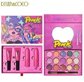 Kevin &amp; Coco Pink Pure Royal 15-Color Eyeshadow Gift Set