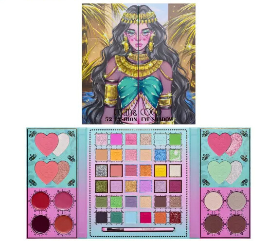 Kevin &amp; Coco 52 Color The Queen of Gold Sand Eyeshadow Palette Set