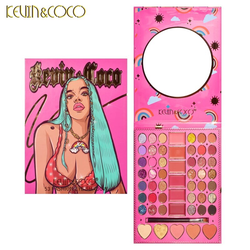Kevin &amp; Coco 53 Colour Green-Haired Eyeshadow Palette
