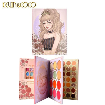 KEVIN&amp;COCO 82 COLORS FACE PALETTE RED ROSES