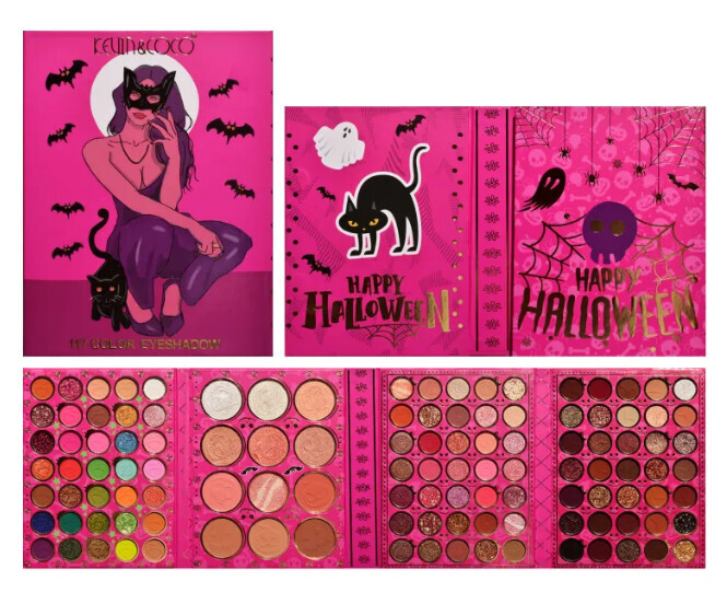 KEVIN&amp;COCO Halloween 117 Color Black Bat Eyeshadow Palette
