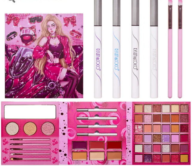 KEVIN&amp;COCO 45 Color Cool Motorcycle Eyeshadow Cosmetic Set