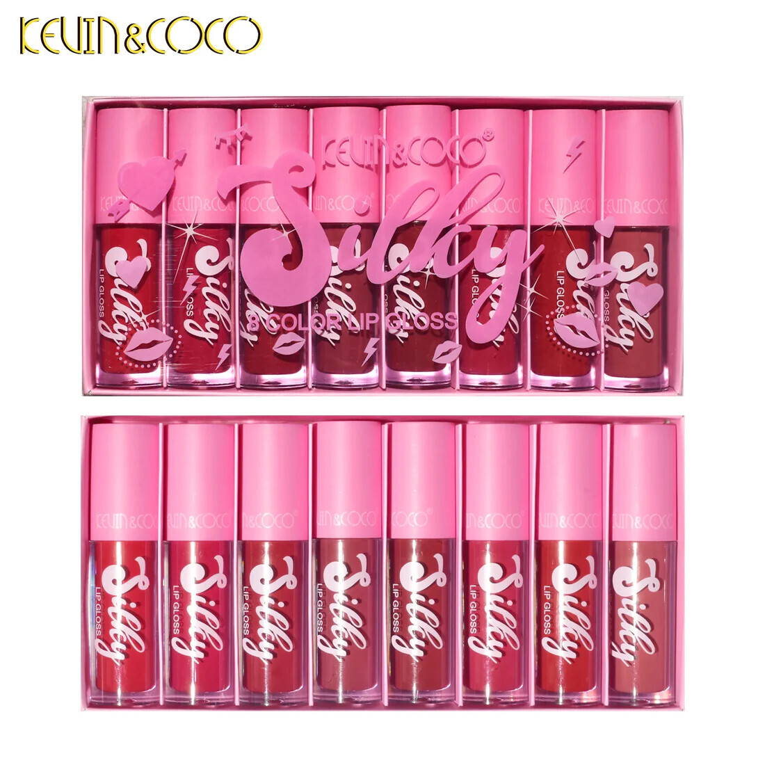 Kevin &amp; Coco Silky 8 Piece Lip Gloss Set