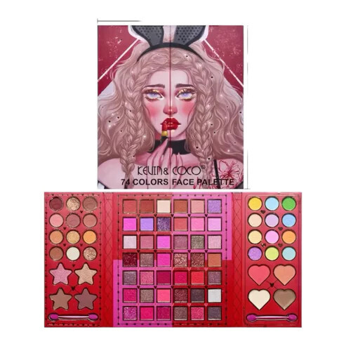 KEVIN&amp;COCO Wonderland 74 Colors Face Palette