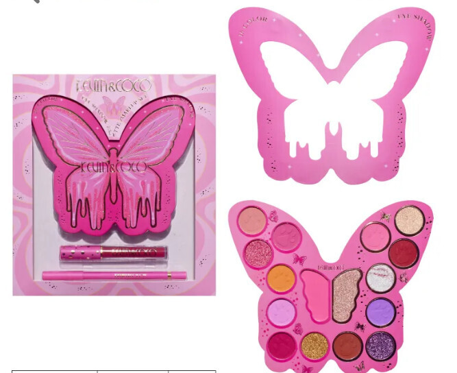 KEVIN&amp;COCO Butterfly Palette and Lip Set