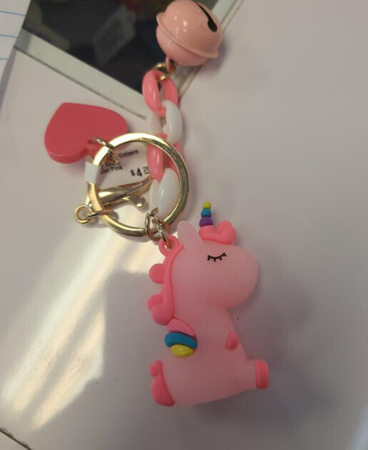 AM6958   Unicorn Key Chain, Color: Pink