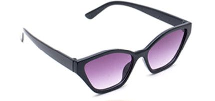 JSG-0056 Modern Shape Square Sunglasses, Color: Black/Purple
