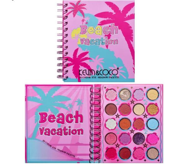 KEVIN&amp;COCO 20 Color Vacation Beach Eyeshadow Palette Pink