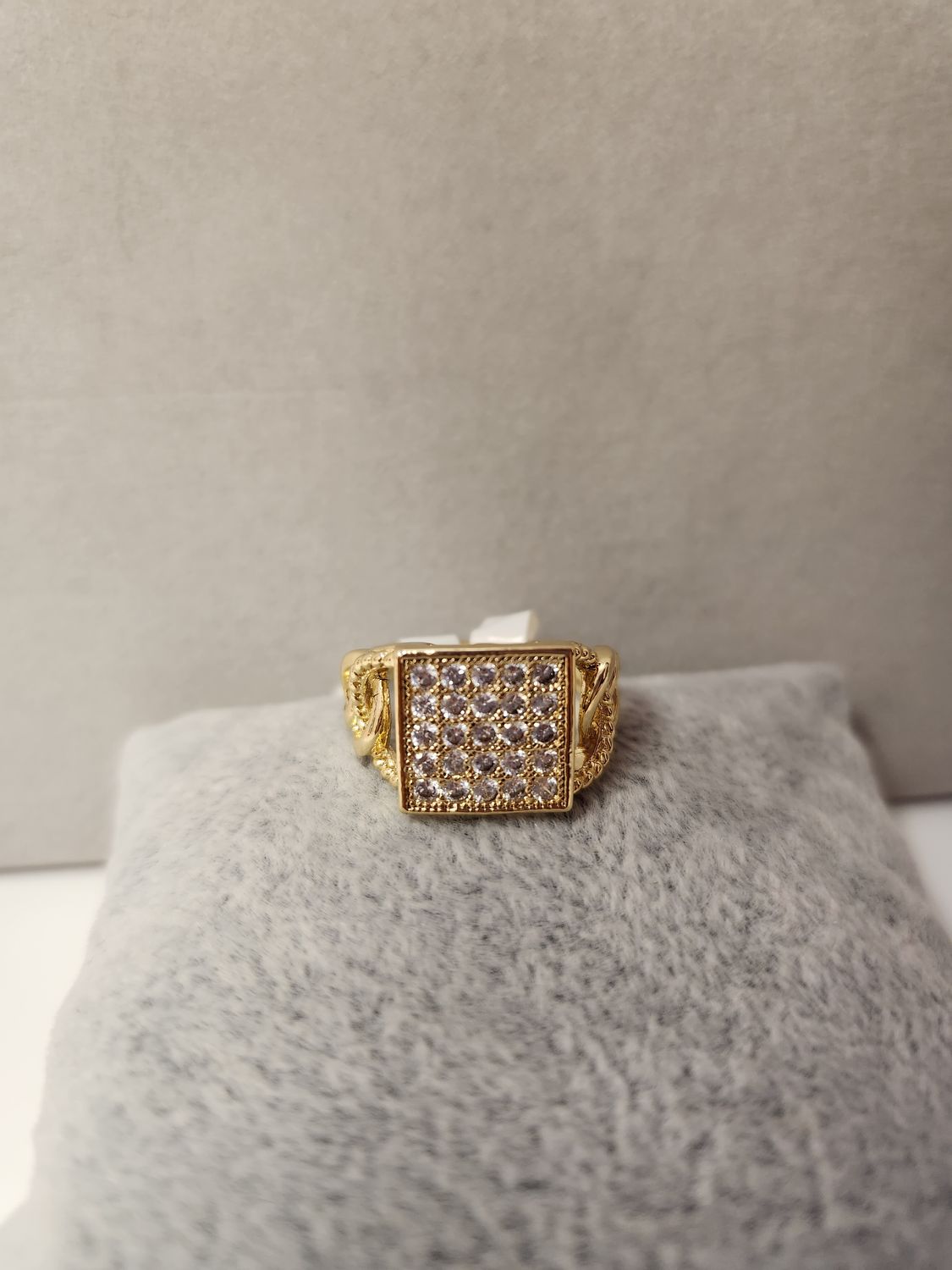 Gold Rings with White Stones   , Size: 8