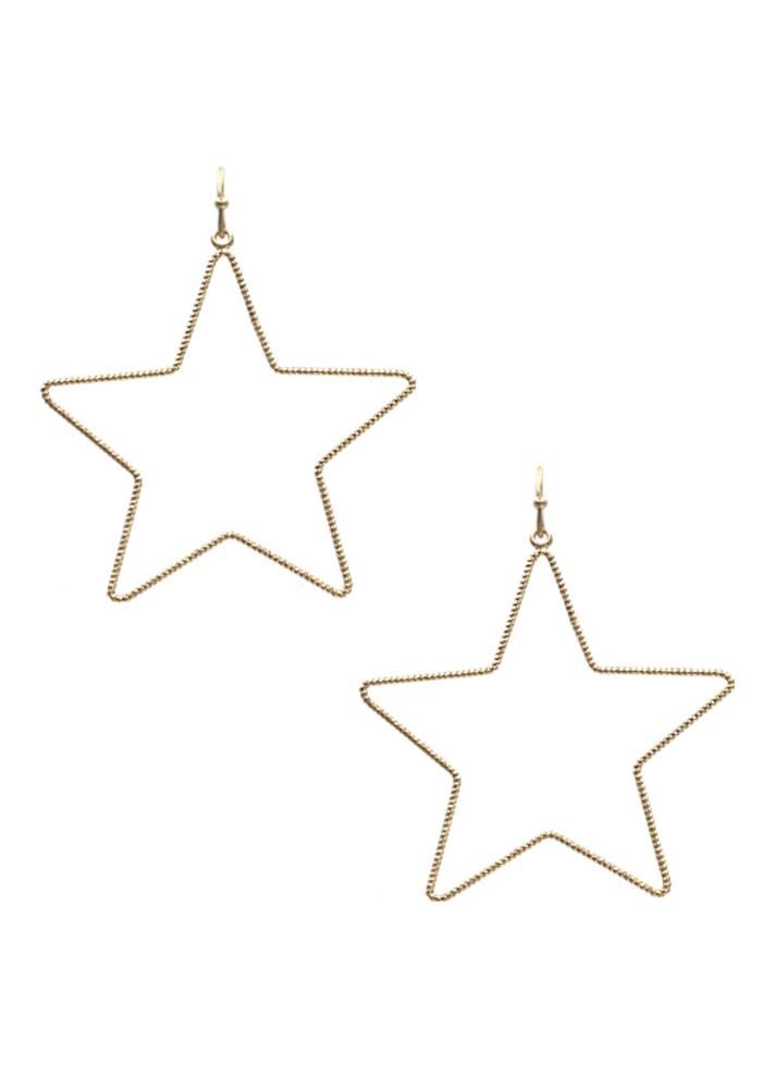 ME-10637    Star Earring, Color: Gold
