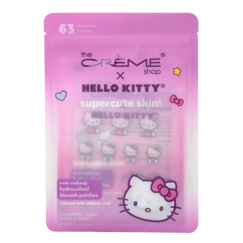 THE CREME SHOP Hello Kitty Super Cute Skin Over Makeup Blemish 63 Character Patches Set