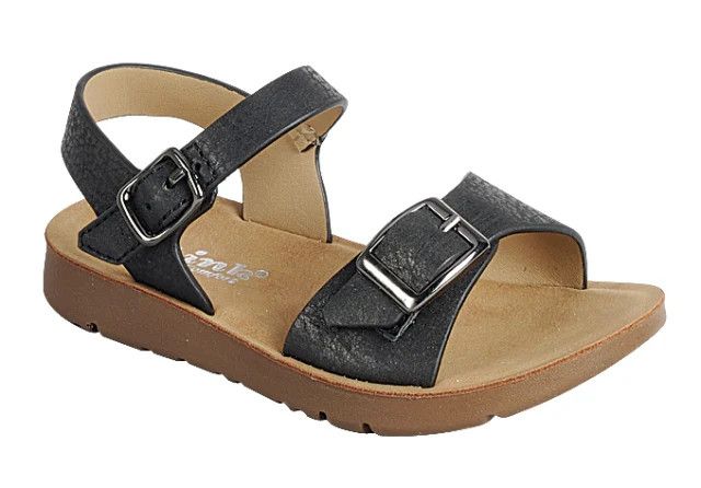 Reform 9KA Toddler Strap and Buckle Sandal, Color: Black, Size: 4