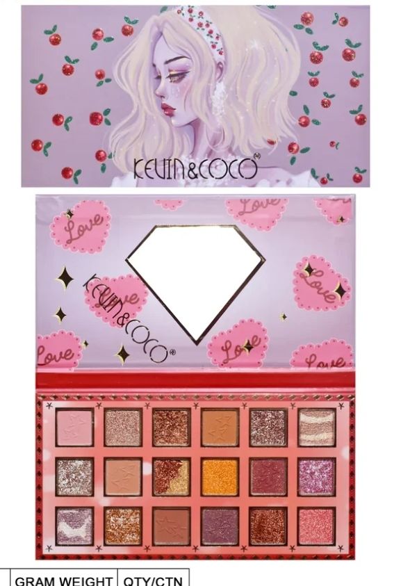 KEVIN&amp;COCO 18 Color Cherry Girl Palette