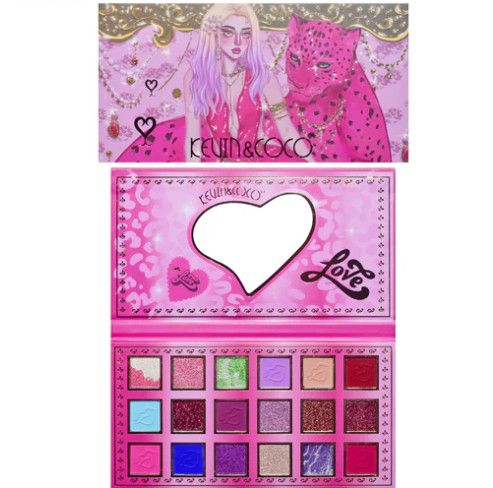 KEVIN&amp;COCO Cheetah Girl 18 Color Eyeshadow Palette