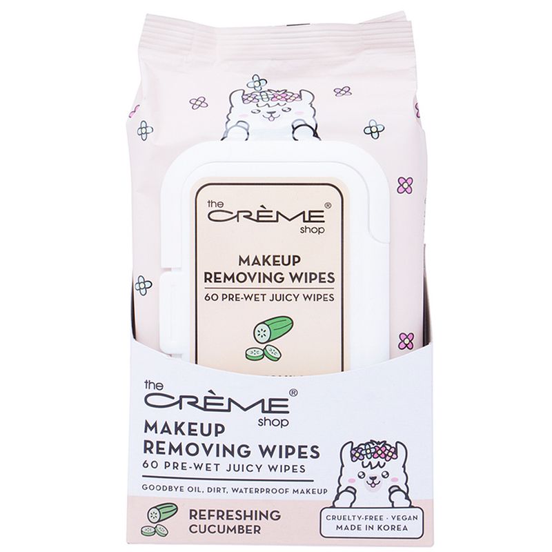 THE CREME SHOP Makeup Removing Refreshing Cucumber 60 Pre Wet Juicy Wipes