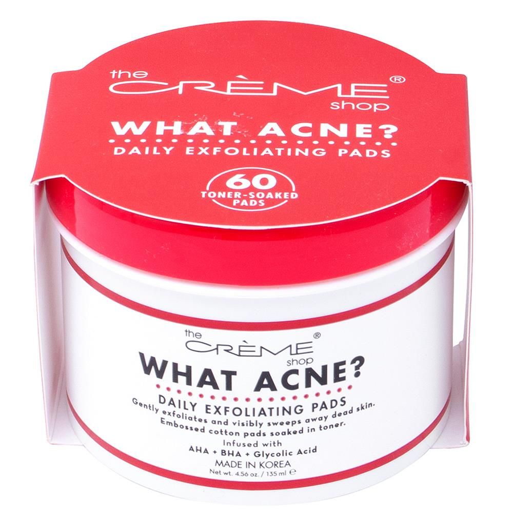 THE CREME SHOP What Acne? 60 Toner Soaked Daily Exfoliating Pads