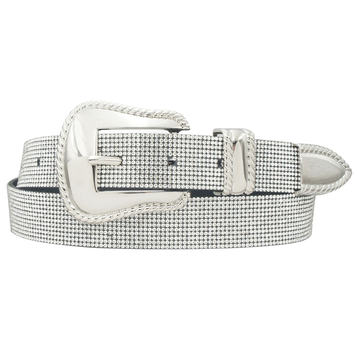 IW-29002SL PLUS Glam RS Strap Western Belt, Color: Silver