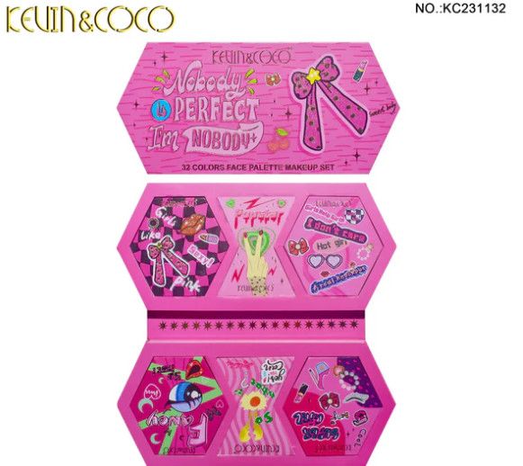 KEVIN&amp;COCO Nobody&#39;s Perfect 32 Colors Face Makeup Set