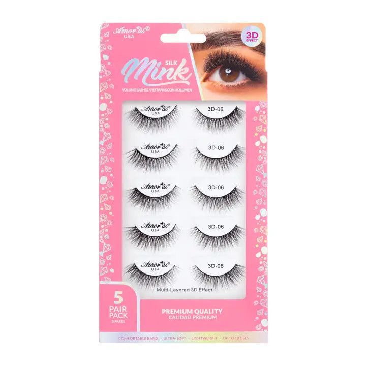 Amor us 06 - 3D Silk Mink Lashes Pack