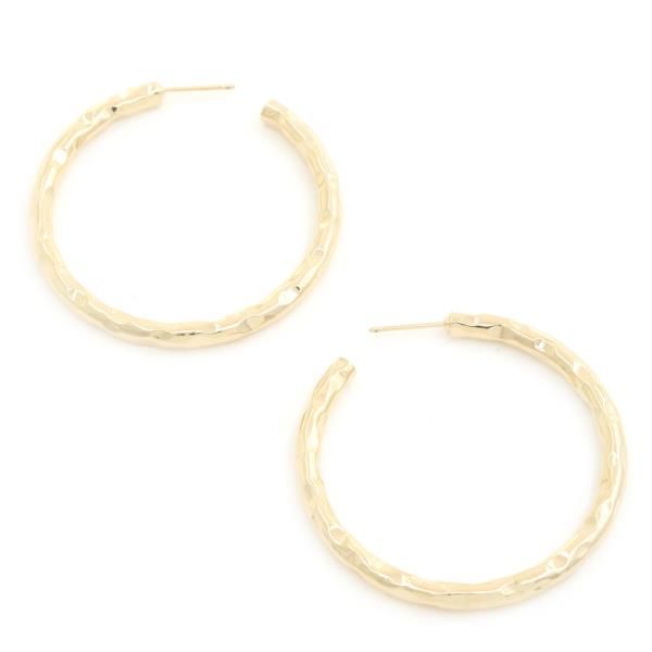 KSE-6870-4.5 14K Gold Dipped Hypoallergenic Open Hoop Earring