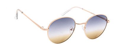 SG-4942-COL Round Tone Color Vibe Sunglasses, Color: Grey/Brown