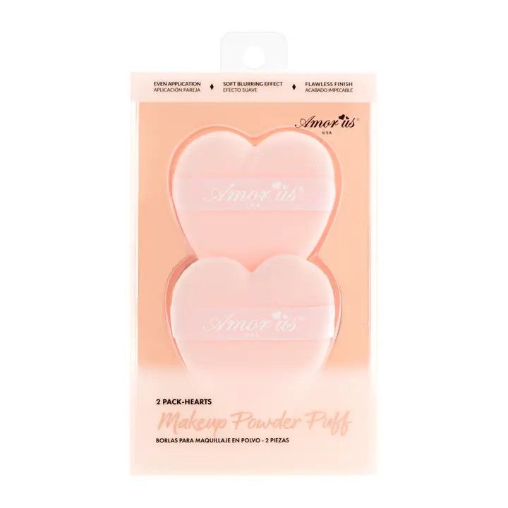 Makeup Powder Puff Heart (2PC,Pink)