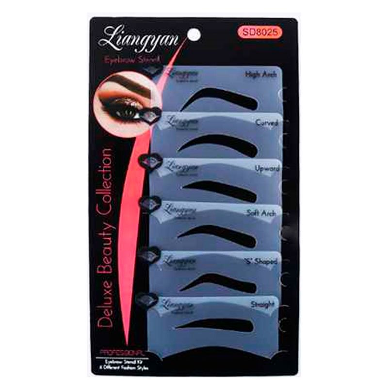 ETC-800 Deluxe Beauty Collection 6 PC Eyebrow Stencil Set