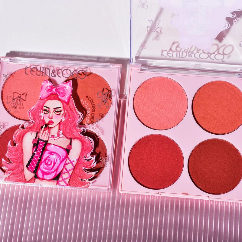 KEVIN&amp;COCO 4-Color Muse Leah Cream Blush Palette
