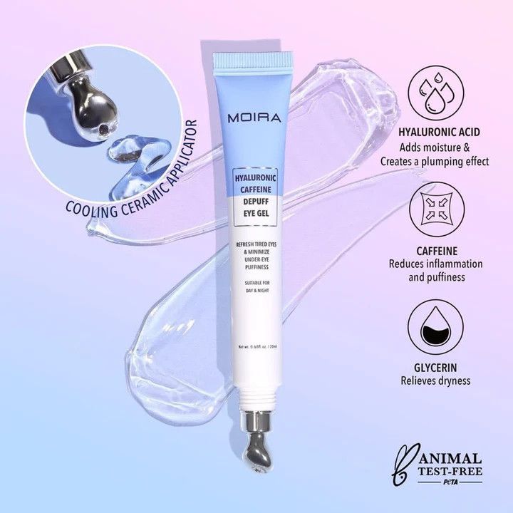 MOIRA HYG001 Hyaluronic Caffeine Depuff Eye Gel