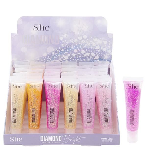 S.he Diamond Bright Glitter Lip Gloss