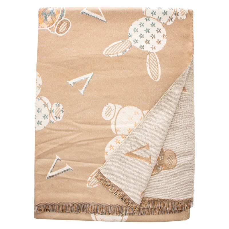 LVSC-016 Bunny Design Frayed Edge Oblong Scarf
