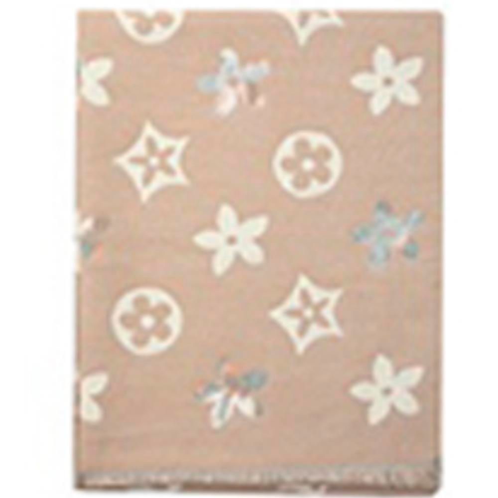 ASP-1051 Flower Oblong Scarf, Color: Beige