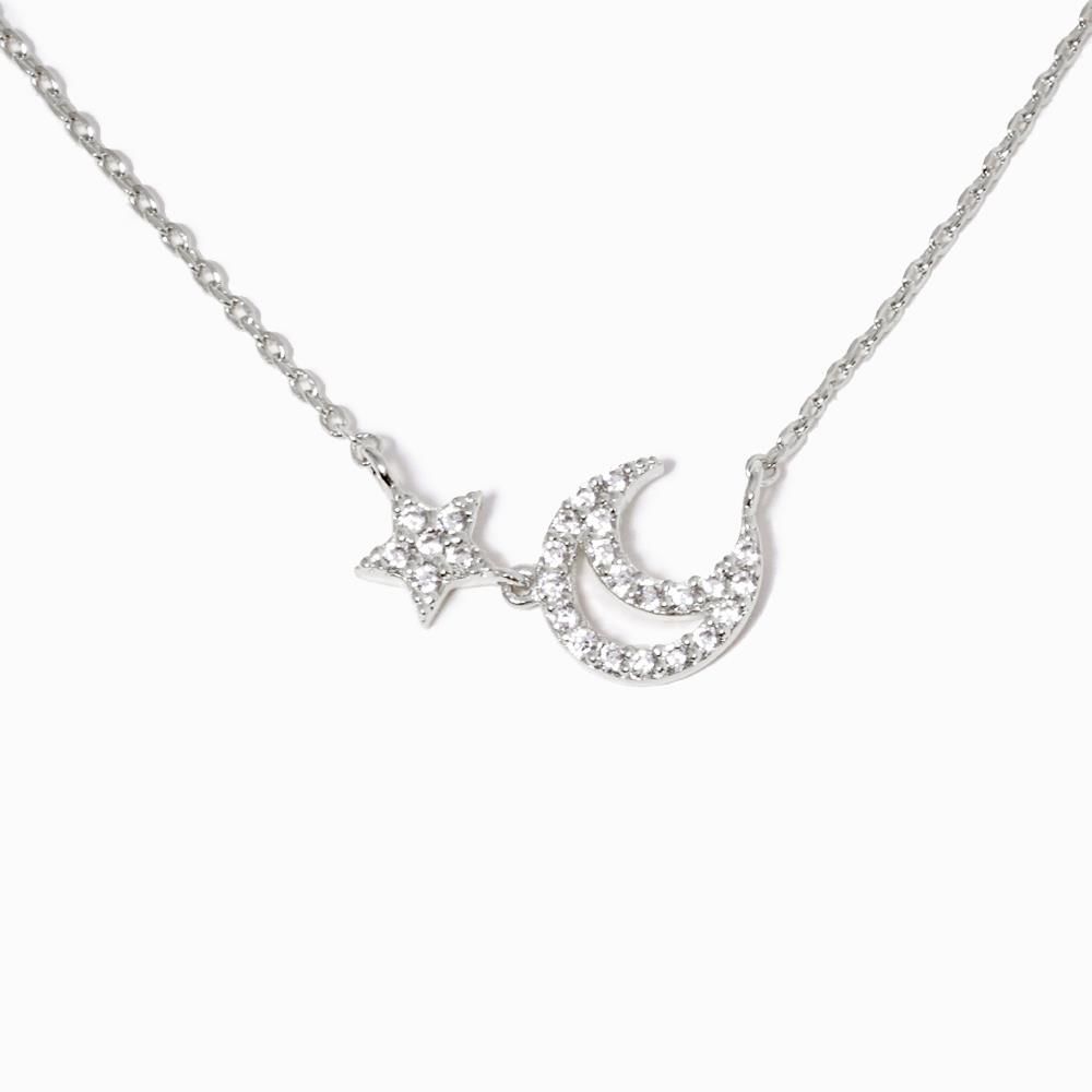MAN-00035 18K Gold Rhodium Dipped Sparkle Necklace