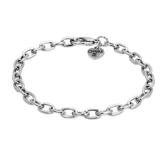 Charm It! Gold or Silver Chain Bracelet and Five Charms Bundle