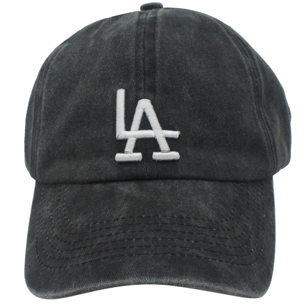 IHT-72447   Destination LA Embroidered Washed Cap  , Color: Black