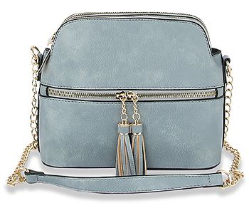 LQF049   Front Pocket Crossbody Sling, Color: light Blue