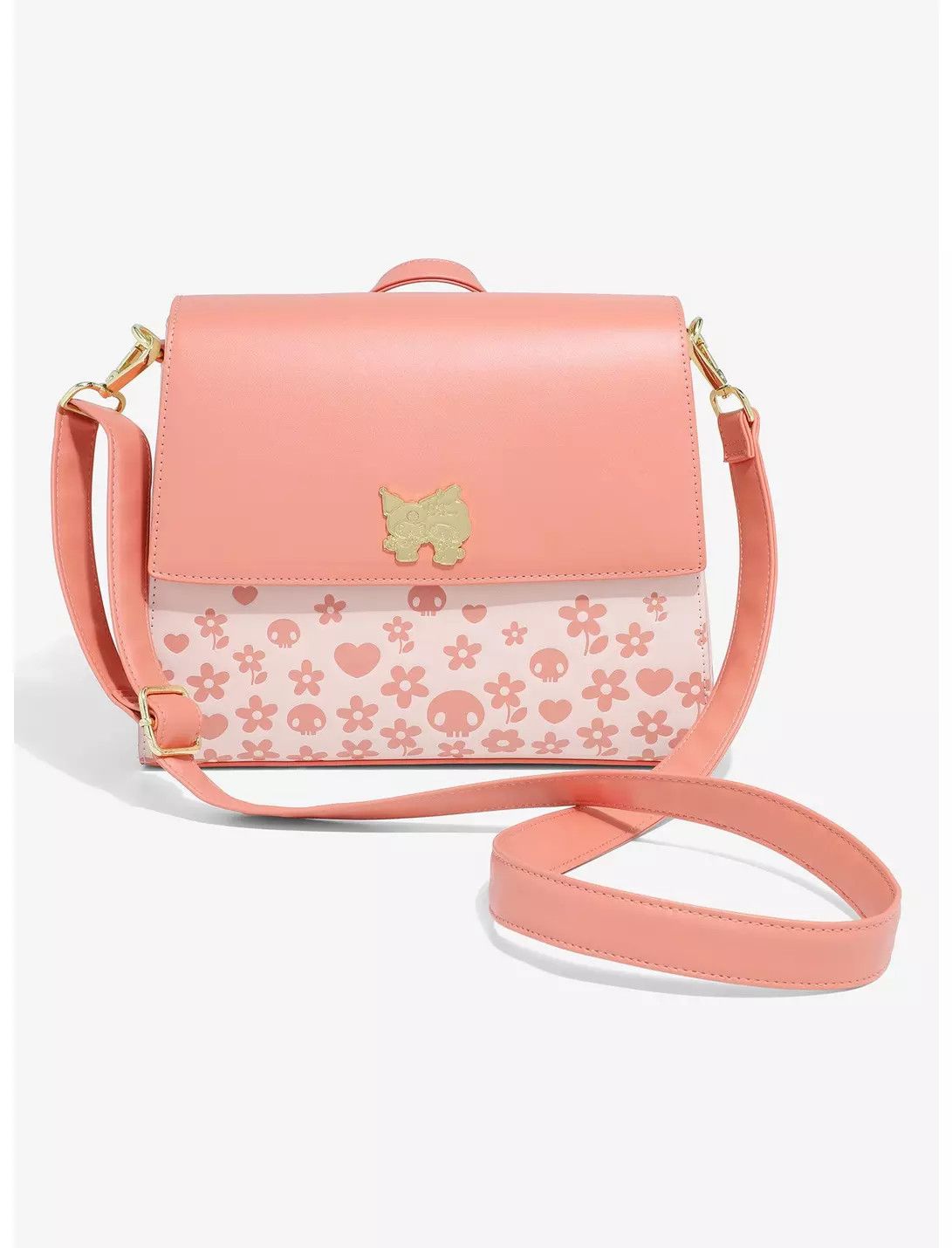 Loungefly Sanrio My Melody &amp; Kuromi Floral Skulls Crossbody Bag - BoxLunch Exclusive