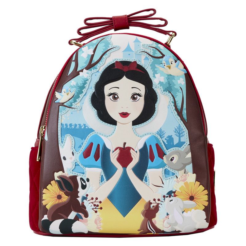 Loungefly Snow White Classic Apple Quilted Velvet Mini Backpack