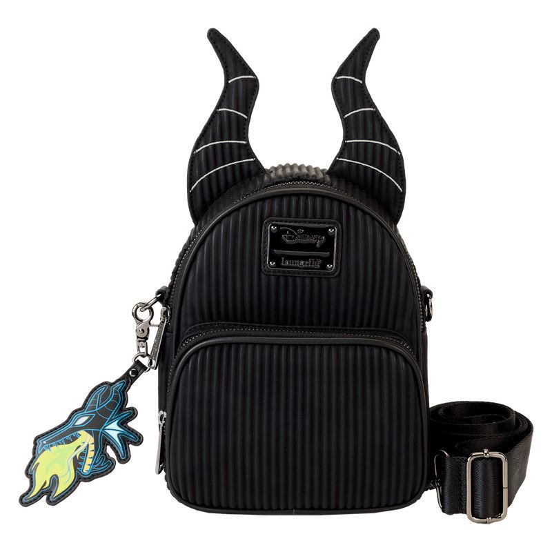 Loungefly Sleeping Beauty Maleficent Dragon Convertible Mini Backpack &amp; Crossbody Bag
