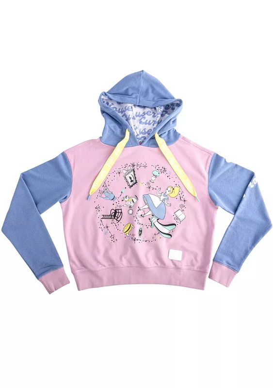 LOUNGEFLY X Disney Alice Rabbit Hole Crop Hoodie