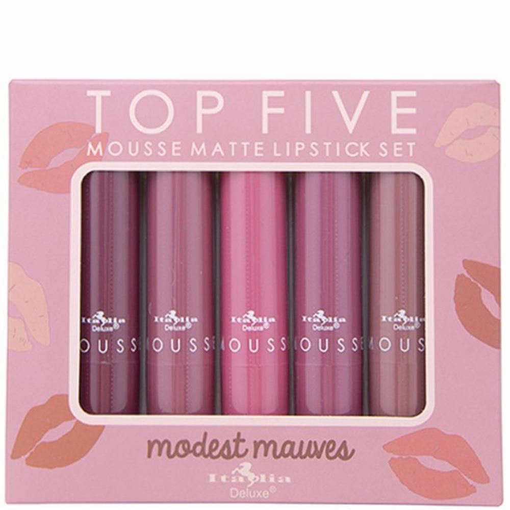 Italia Deluxe - Mousse Matte Lipstick Set Modest Mauves