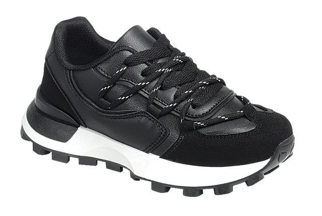Cristy-16K Girl&#39;s Sneakers, Color: Black, Size: 9