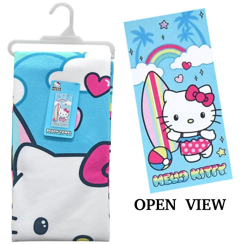 Sanrio Hello Kitty and Friends Microfiber Beach Towel, Size: Hello Kitty Surfing