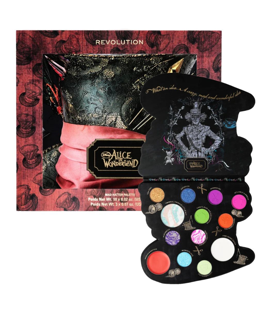 Revolution Beauty Alice In Wonderland Mad Hatter Eyeshadow Palette