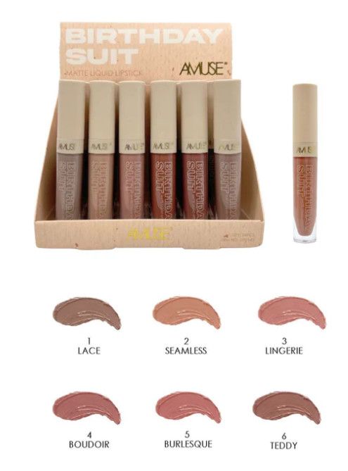Amuse Birthday Suit Matte Liquid Lipstick, Color: 01 Lace