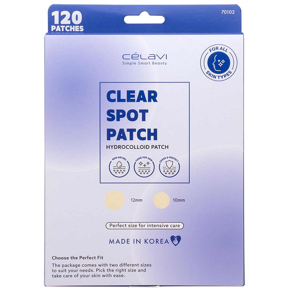CELAVI Clear Hydrocolloid 120 Patches